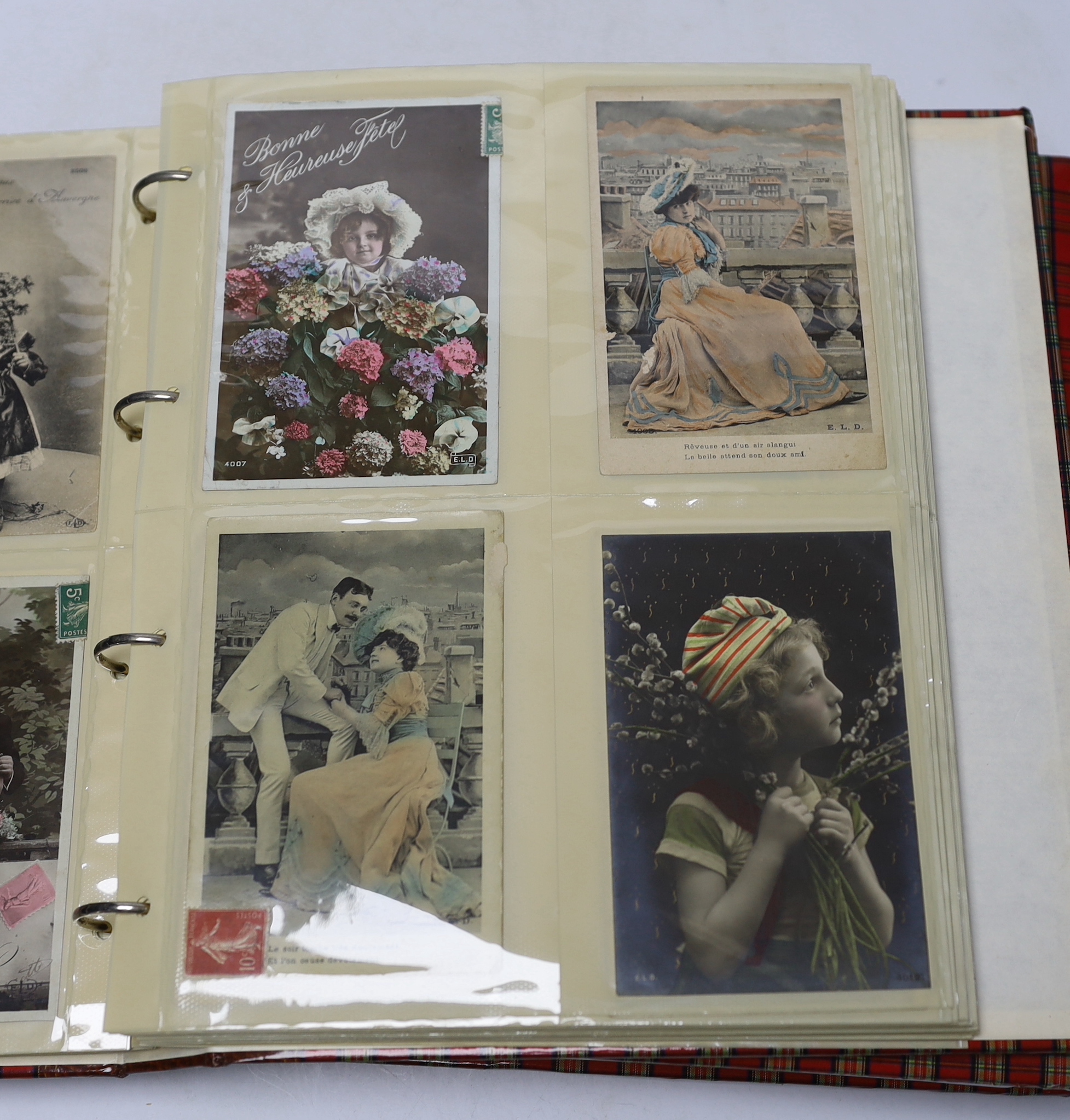 Three albums of French postcards (c.1930)